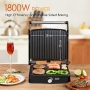 Aigostar Calore – Elektrogrill, Sandwichmaker und Panini-Maschine, Antihaftbeschichtung, Temperaturregler, 180°-Öffnung, schwimmende Deckplatte, 1800 W, BPA-frei