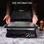 Aigostar Samson – Elektrogrill, Grill, Panini, Sandwichmaker, 2000 W. Temperaturregler, 180°-Öffnung, antihaftbeschichtet, schwimmende Deckplatte