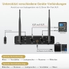 TONOR TW350 Wireless Microphone Kit, 2 Handmikrofone mit Empfänger, für Karaoke, Events und Bühne