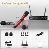 TONOR TW350 Wireless Microphone Kit, 2 Handmikrofone mit Empfänger, für Karaoke, Events und Bühne