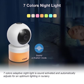 VTech BM5463 Baby Monitor – Indoor, Light Show & Projection Night Light SE