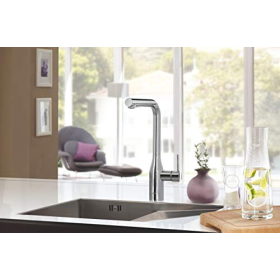 Одноважільний змішувач для раковини GROHE Essence, 1/2, висувний ручний душ