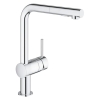 GROHE, grifo de cocina (caño alto extraíble, forma de L, bajo caudal)