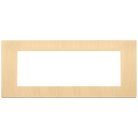 Vimar Linea 30657.70.01 Abdeckrahmen 7 Module, Metall, gebürstetes Gold