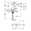 Grifo de cocina GROHE Start, caño bajo, ahorro de agua