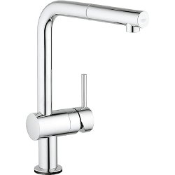Grohe Minta Touch: Kitchen faucet with 360° rotating L-shaped spout