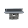 DEBFLEX Cyklone - Socket for indoor and outdoor use, IP55, flush-mounted, anthracite, 75x75x65 mm