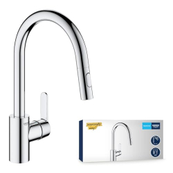 GROHE, Küchenarmatur (hoher Auslauf, C-Form, geringer Wasserverbrauch)