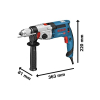 Bosch GSB 24-2 impact drill, 1,100 W, L-shaped housing