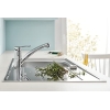 GROHE Start, grifo de cocina (caño bajo, menor consumo de agua, sistema de montaje rápido), cromado, 31685000