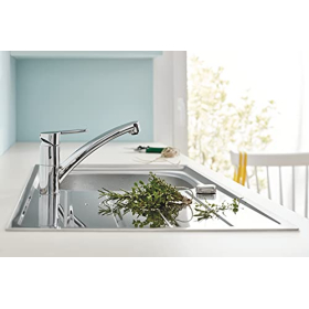 GROHE Start, змішувач для кухні (низький вилив, низька витрата води, система швидкого монтажу), хром, 31685000