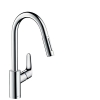 Grifo de cocina hansgrohe Focus M41 con ducha extraíble, 2 modos de chorro y tubo giratorio