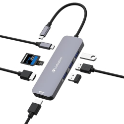 Verbatim USB C Pro Multiport Hub 8 in 1