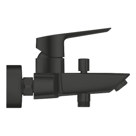 GROHE Start Wannenarmatur, Schwarz, mit Umsteller und Rückflussverhinderer
