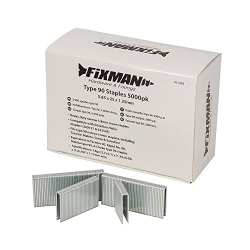 Fixman 331428 Type 90 Klammern 5000er Pack, 5.80 x 25 x 1.25 mm, Silber