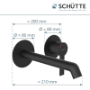 Schütte Los Angeles Wandarmatur für Waschtisch Schwarz