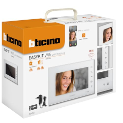 Bticino 335253 - WiFi-Videosprechanlage mit zusätzlichem internen 2-Draht-Monitor, 7"-Display, Touchscreen, App-Steuerung, zweiter Bildschirm für Wohnhäuser 