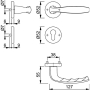 Cilindro de cerradura de puerta con perfil, aluminio, acero inoxidable - Hoppe