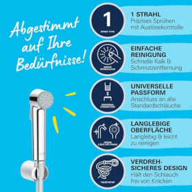 GROHE Vitalio 26175001 Bidet Hand Shower Set Chrome