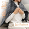 Heating pad, heat pad with automatic shut-off and 6 temperature settings, 40x60cm heating pad for back, neck, and shoulders