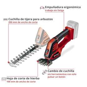 Ножницы для травы и кустарника Einhell GE-CG 18/100 Li-Solo Power