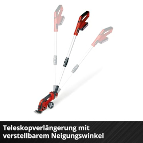 Einhell GE-CG 18/100 Li T – аккумуляторные ножницы для травы и кустарников, 18 В, в комплекте аккумулятор 2,5 А·ч и зарядное устройство