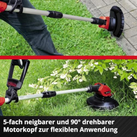 Аккумуляторный триммер для травы Einhell GE-CT 18 Li-Solo, 24 см, 8500 об/мин, с цветоудерживающим устройством Flowerguard