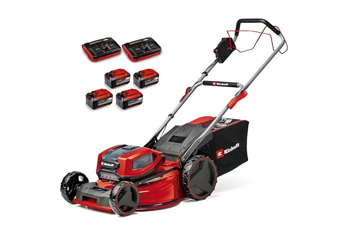 Einhell GP-CM Li BL Kit cordless lawnmower with wheel drive, grass catcher and charger Einhell GP-CM Li BL Kit cordless lawnmower with wheel drive, grass catcher and charger