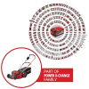 Einhell GP-CM Li BL Kit cordless lawnmower with wheel drive, grass catcher and charger