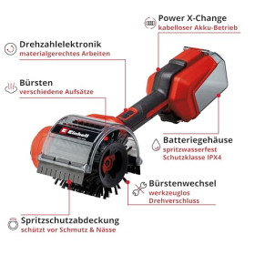 Einhell PICOBELLA 18/90 Power X-Change cleaning brush including accessories