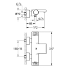 Grohe Grotherm 2000 – Surface-mounted bathroom thermostat, chrome finish, 5.1 cm
