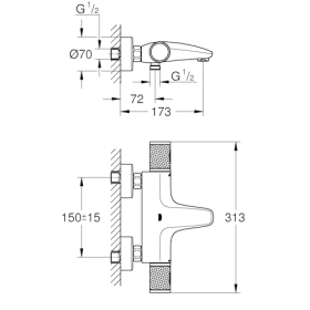 Termostato para baño y ducha GROHE