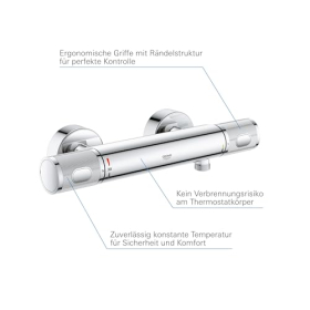 Mezclador termostático de ducha GROHE Precision Feel, ahorro de agua, anti-escaldaduras
