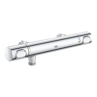 Mezclador termostático de ducha GROHE Precision Flow para montaje en pared, cromado.