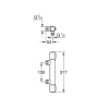 GROHE Precision Flow thermostatic shower mixer for wall mounting, chrome