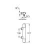 GROHE Precision Flow thermostatic shower mixer for wall mounting, chrome