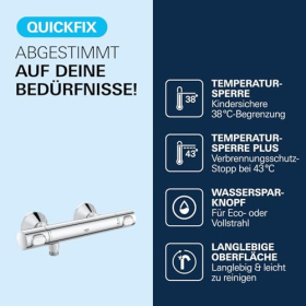 Термостат для душевого смесителя GROHE Precision Flow, хромированный, 34840000 