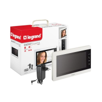 Legrand EASYKIT 7" Color Monitor – White, Brightness & Volume Adjustable