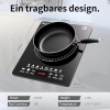 Induction Cooktop, Electric Induction Cooktop with Multiple Settings, 2200W Portable Ultra-Thin Single Cooktop with 8 Modes Sensor Control for Home, Travel, RV (RS1)