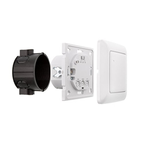 Detector de movimiento para interiores HUBER Motion 28 HF de 180° para montaje empotrado, compatible con LED.