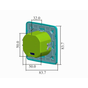 Detector de movimiento para interiores HUBER Motion 28 HF de 180° para montaje empotrado, compatible con LED.