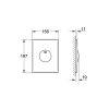 GROHE Skate WC button (vertical installation, 156 x 197 mm, push-button operation, made of ABS plastic)