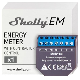 Shelly EM WiFi – Contactor-controlled smart electricity meter, compatible with Alexa and Google Home