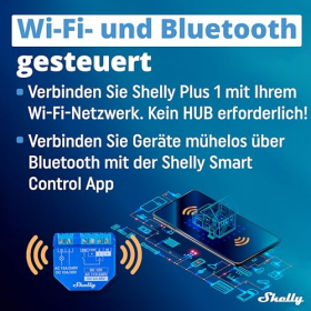 Shelly Plus 1 | WiFi Bluetooth Smart Relay Switch | Home automation
