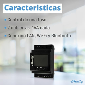 Shelly Pro Dual Cover PM, Rollladenschalter, WLAN/LAN/Bluetooth, 2-Kanal, DIN