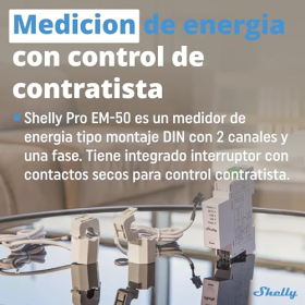 Shelly Pro EM 50A Energiemesser, WLAN/LAN/Bluetooth, 2-Kanal, DIN-Schiene