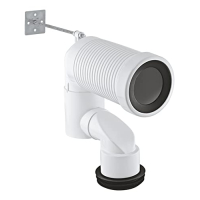 GROHE 39551000 - Codo desviador para inodoro, longitud ajustable 200-250 mm, 5 años de garantía