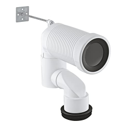 GROHE 39551000 - WC diverter bend, adjustable length 200-250 mm, 5-year warranty