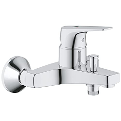 GROHE Start Flow single-lever mixer, wall bracket, flexible hose, chrome-plated