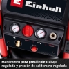 Бесшумный компрессор Einhell, безмасляный, тихий, резервуар 24 л, высокая мощность всасывания